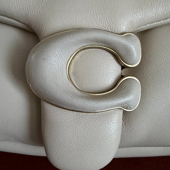 Coach Pillow Tabby Ivory Leather Shoulder Bag 18 - Picture 5 of 16
